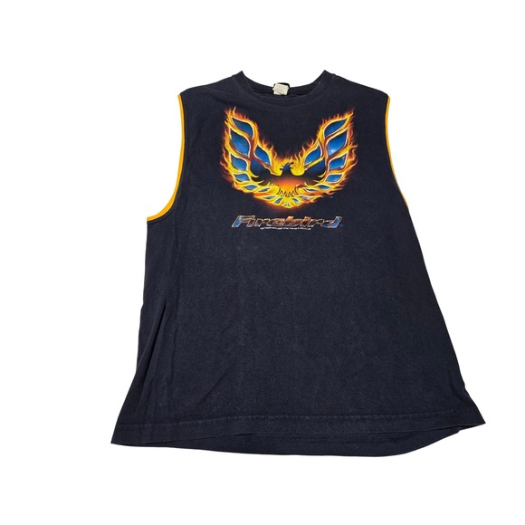Hybrid Tees Other - Pontiac Firebird Flaming Logo Sleeveless Muscle T-Shirt Medium GM